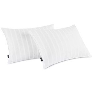NWT Nautica Cotton Striped 2-Pack Pillows, Standard/Queen